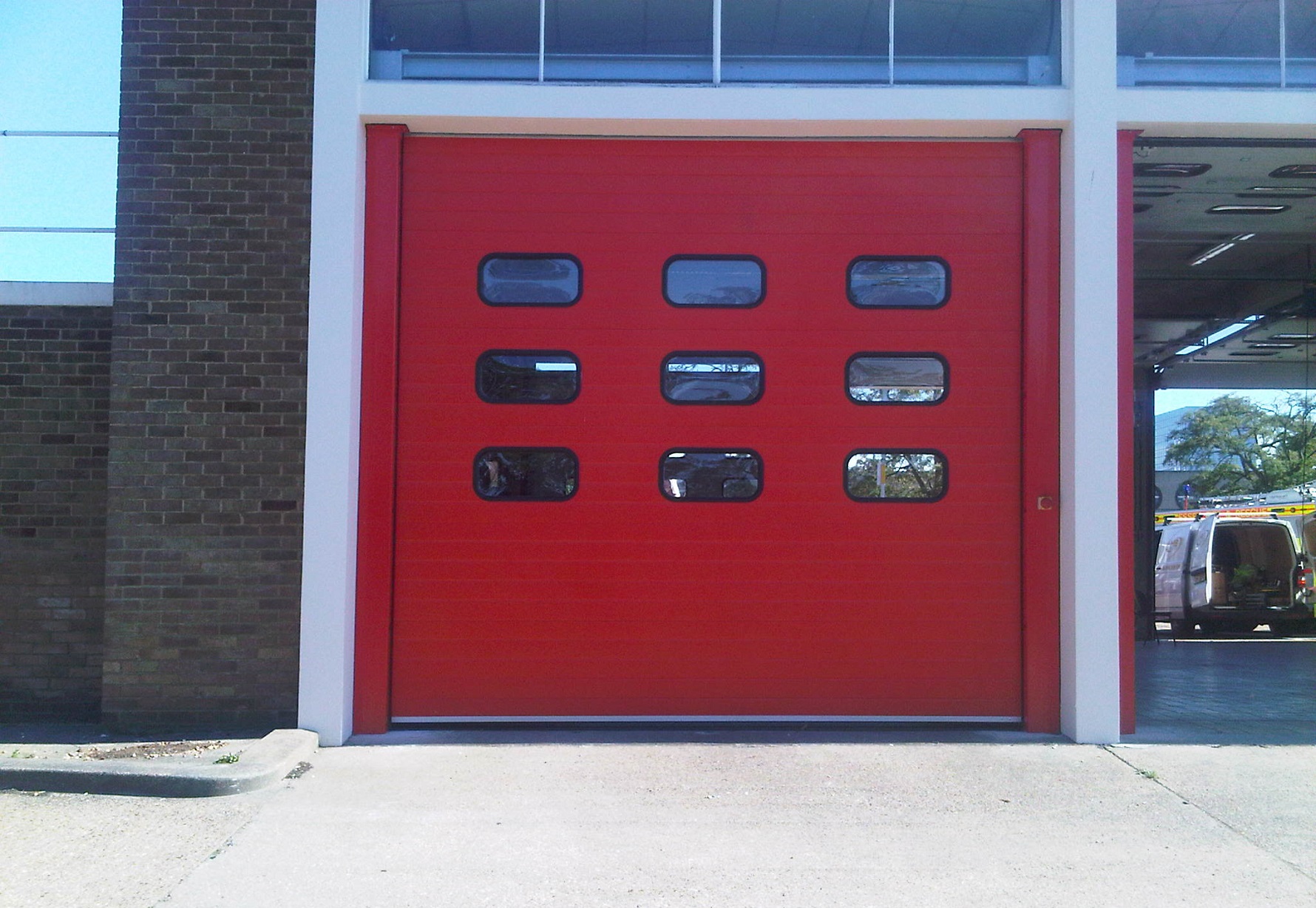 Fire station door installation